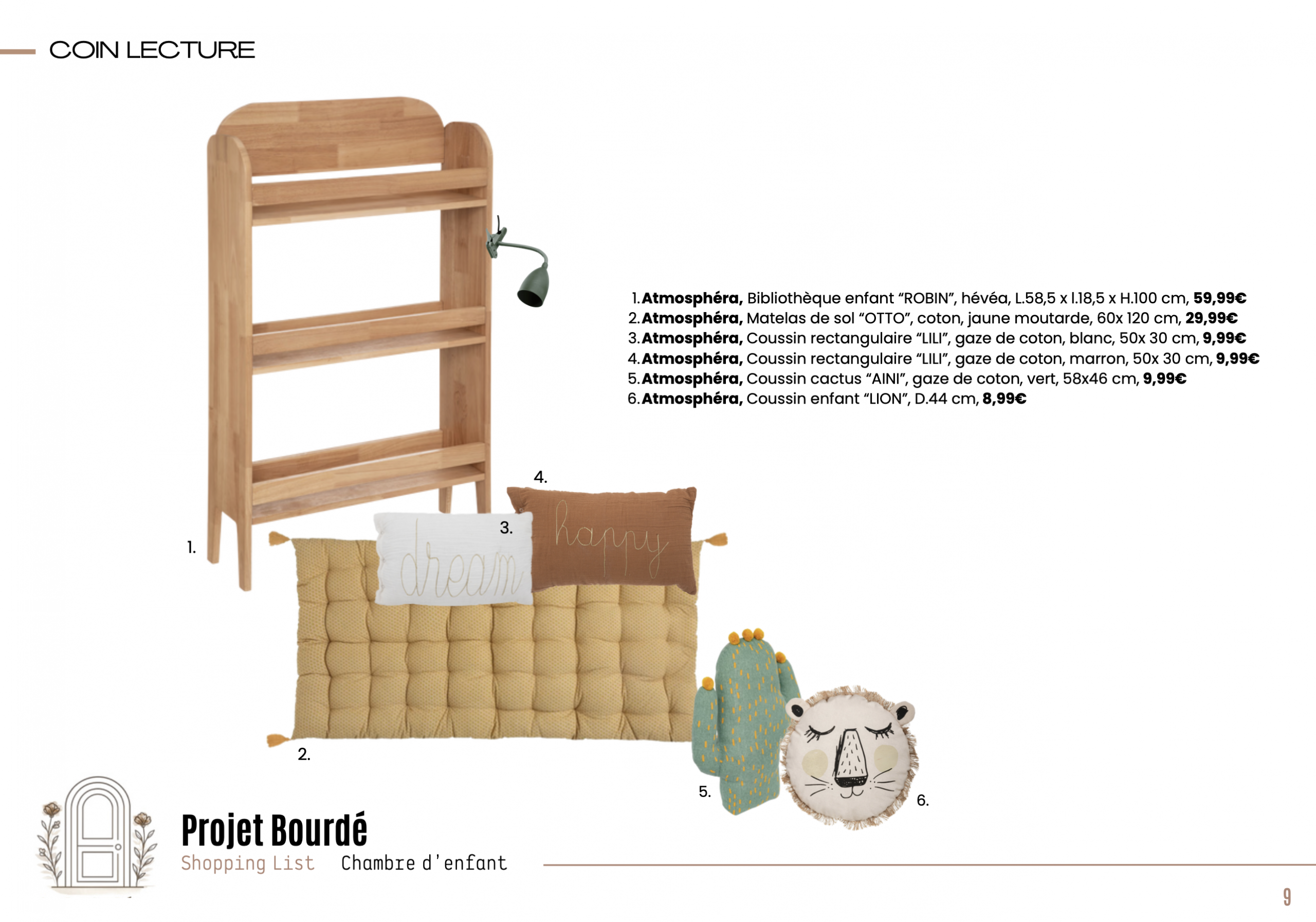 shopping list coin bibliothèque