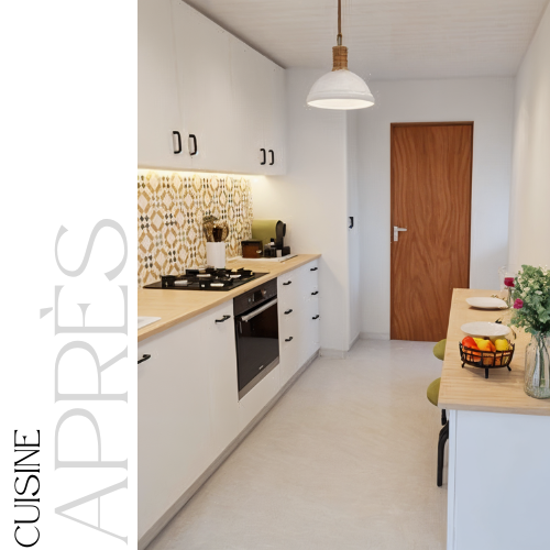 Home staging virtuel - cuisine après 2