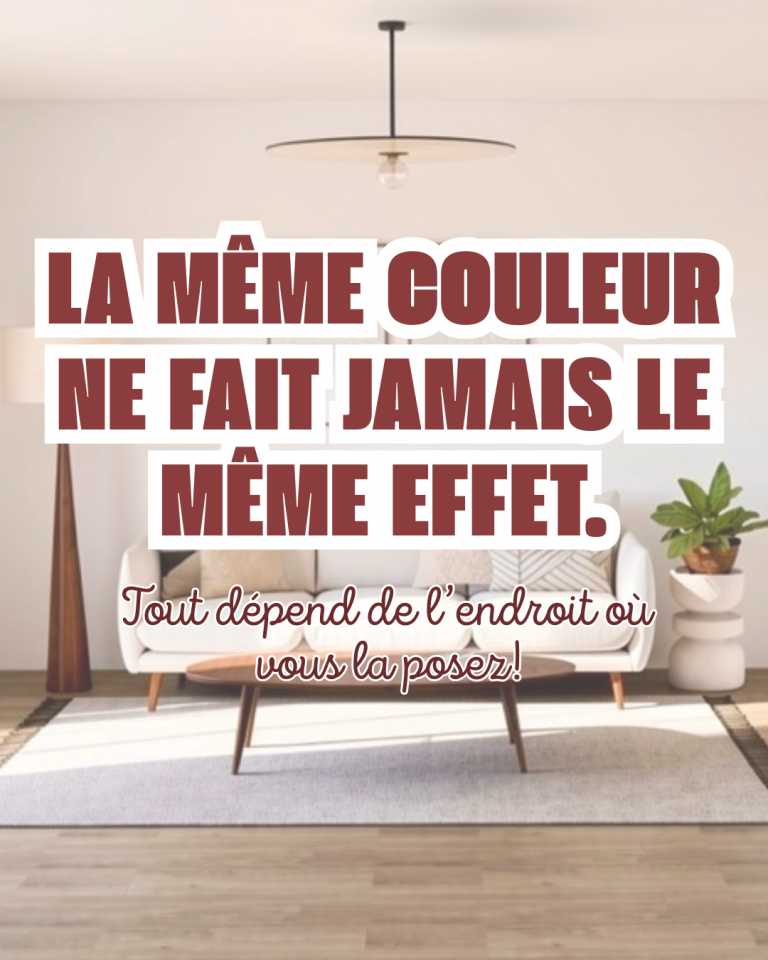 La même couleur ne fait jamais le même effet